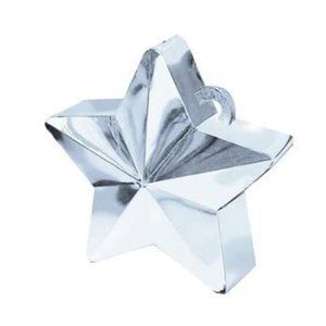 Metallic Silver Star Balloon Weight Set (7) | Party Decorations
